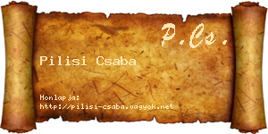 Pilisi Csaba névjegykártya