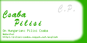 csaba pilisi business card